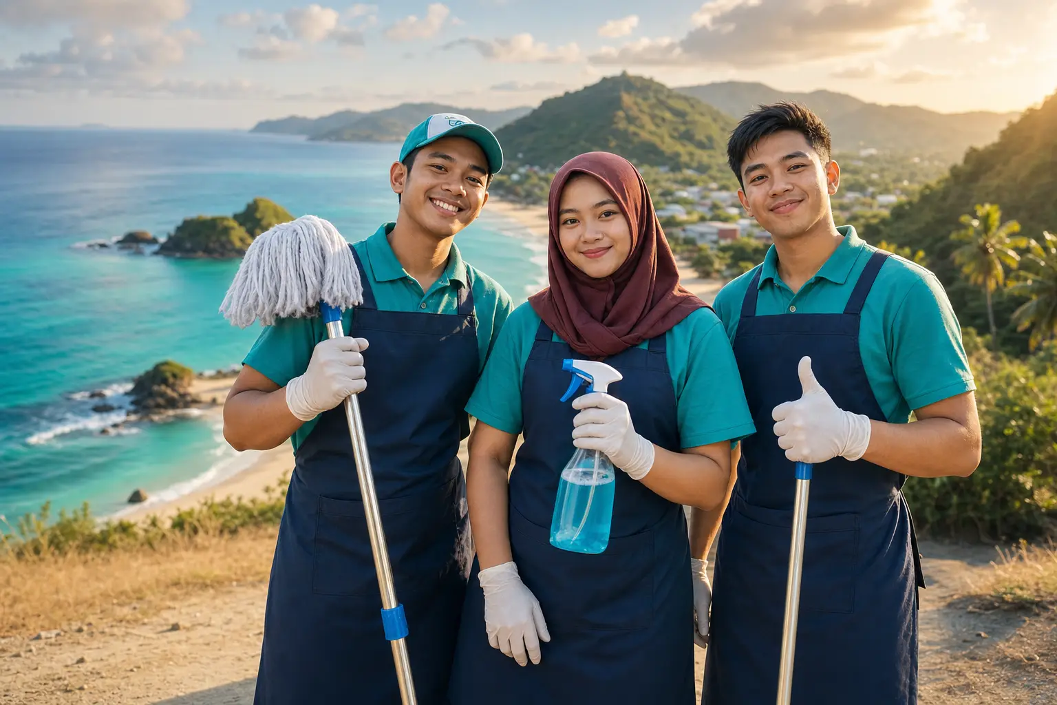 Tim LokaClean di Kuta Mandalika Lombok